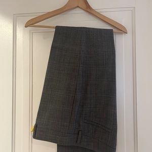 Grey print dress pants